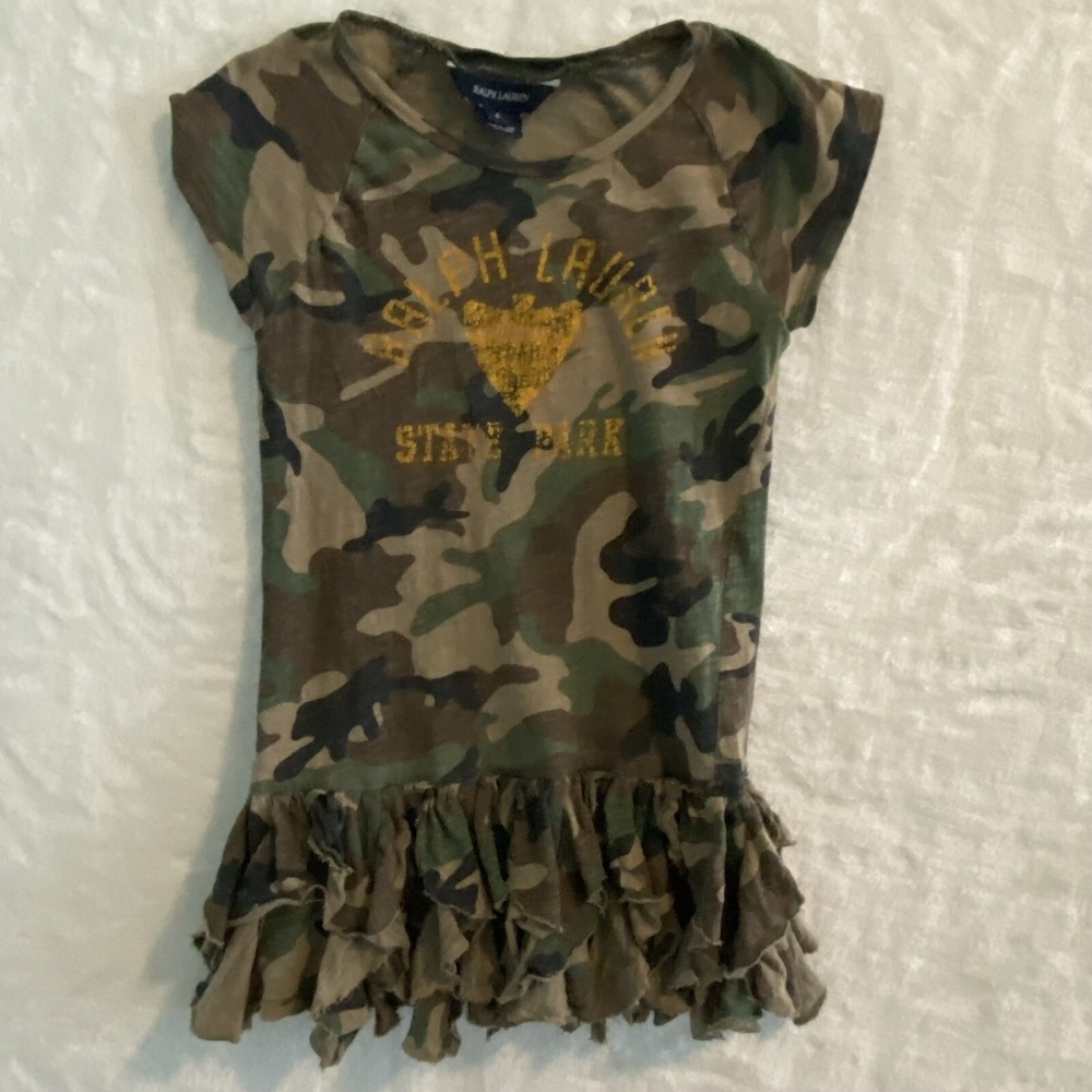 Ralph Lauren RL Kids Girls Size 6 Ralph Lauren State Park Camo Dress
